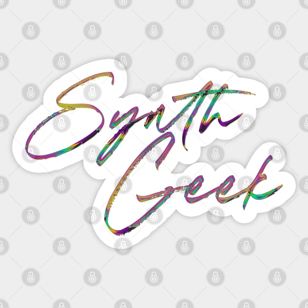 Synth Geek / 80s Style Typography Design Sticker by DankFutura